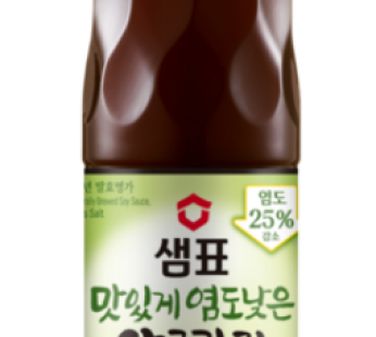 Samyang Delicious Low-Salt Soy Sauce, 860ml, 1ea