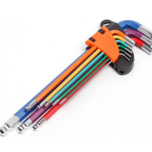 Multi-color ball hex wrench set of 9