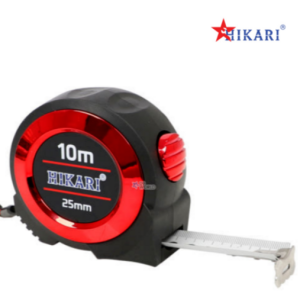 Hikari Self-locking Tape Measure 10M Width 25mm Rubber Cap Stop Tape Measure Distance HK-MT25100