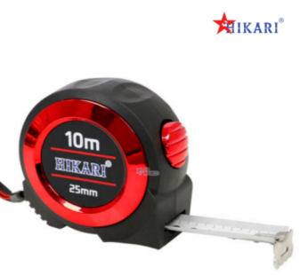 Hikari Self-locking Tape Measure 10M Width 25mm Rubber Cap Stop Tape Measure Distance HK-MT25100