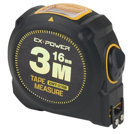 EXEPOWER Autolock Tape Measure Double-Sided Type 3m x 16mm EWT-316B, 1pc