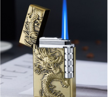 Eco Lucky Embossed Dragon Turbo Lighter Retro Style, Embossed Dragon Turbo-Br…, 1pc