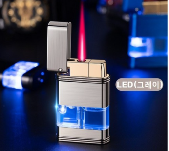 Premium Windproof Transparent Tank Lighter Couple Unisex Birthday Gift Personal Dual Arc LED Lighter Case