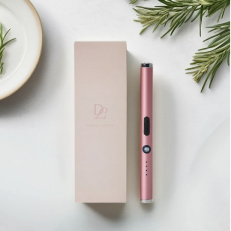 Dirusso KC Certified USB Rechargeable Emotional Candle Lighter for Outdoor Camping, Pink, 1 Piece