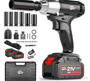 German YUON 21V high power rechargeable impact drill electric impact wrench impact driver 300 torque advanced pack 3.0Ah battery 2 pcs