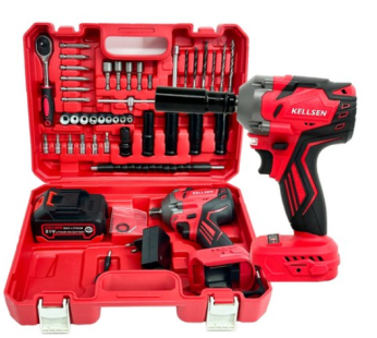 DKKelson Kelson Cordless Electric Impact Drill Wrench Driver + Battery Set