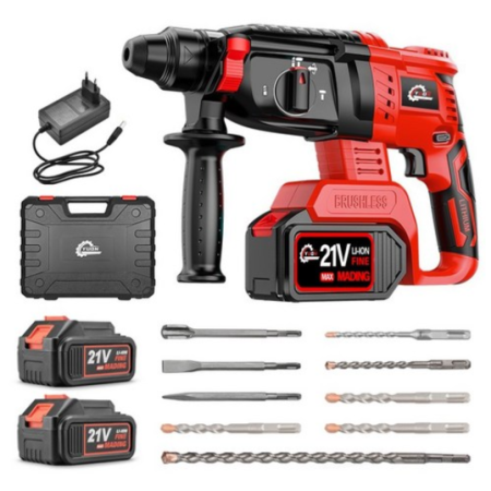 German technology high power hammer drill electric hammer impact wireless charging YUON destruction rotary crusher high-end hammer drill 4.0ah battery 2 pcs