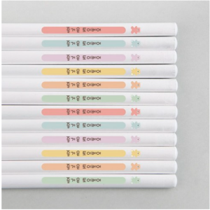 Design Ajit custom-made name pencil 2B 12-piece white toy bear pastel pencil engraving gift