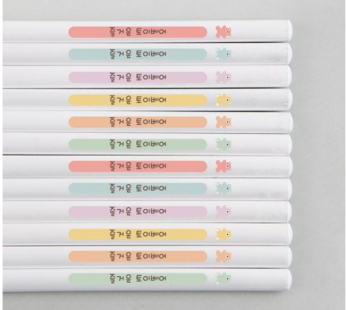 Design Ajit custom-made name pencil 2B 12-piece white toy bear pastel pencil engraving gift