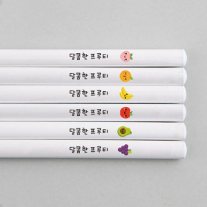 Design Ajit custom-made name pencil 2B 6-piece white fruity pencil engraving gift