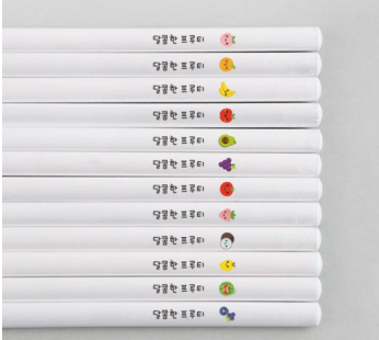 Design Ajit custom-made name pencil 2B 12-piece white fruity pencil engraving gift