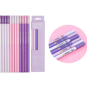 Campus Mate Bora Name Pencil (2B) 12 pcs 1 set