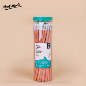 Montmarte HB Wooden Pencils with Eraser, 50 Pieces