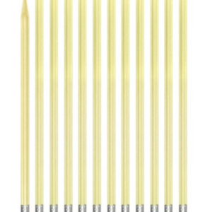 Youngart Flower Pencil HB 12p, Yellow, 4ea