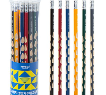 Exploration Triangle Grip Eraser Correction Pencil 2B