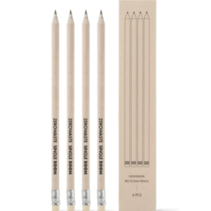 Single room newspaper recycled pencil 4 pack