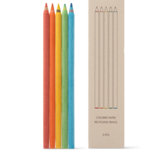 Single room eco-friendly colored paper colored pencil 5 colors