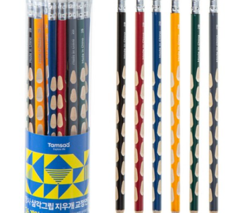 Exploration Triangle Grip Eraser Correction Pencil 2B