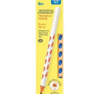 Ibis Jumbo Grip Triangle Pencil Set 2B 12641_Yellow, Yellow, 10 pcs