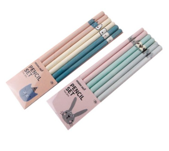 Design Ajit Happy Friends Name Pencil 2B, Mixed Colors, 12 pcs