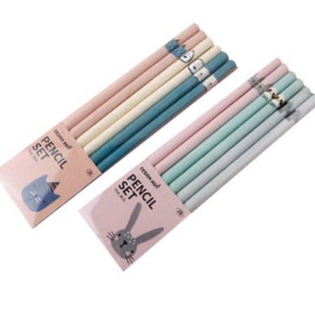 Design Ajit Happy Friends Name Pencil 2B, Mixed Colors, 12 pcs