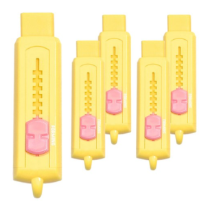 Forming Slide Eraser, Yellow, 5 pcs