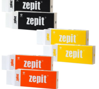 Zephyr Eraser 3 types x 2p set large, mixed colors, 1 set