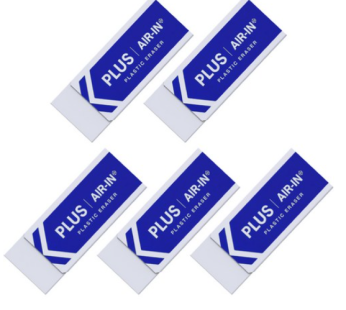 Plus Airin Eraser ER-060, White, 5 pcs