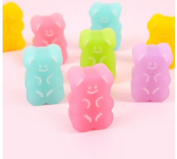 Bear Jelly Character Eraser, 2 pcs