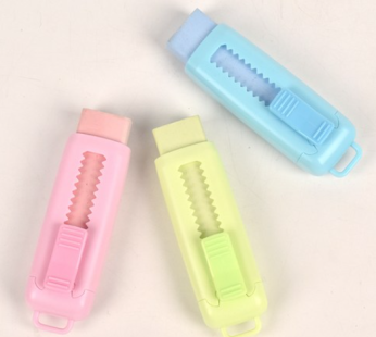 Cutter Knife Eraser Novelty Mini School Supplies Erasable Art Sharp Sliding Cute Plastic Objects