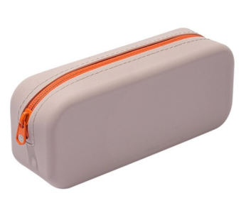 Heyjoy Simple Silicone Pencil Case, Pink, 1pc