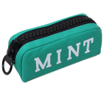 Toktok Fancy Big Zipper Color Pencil Case, Mint, 1pc