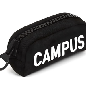 Popo Fancy Campus Wang Zipper Pen Pouch, Black, 1pc