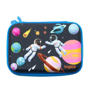 Big Kid Gangnam Pencil Case Elementary School Children Kids Large Capacity 3D Stereoscopic Pencil Case Pouch, Planet Blue Black, 1 Piece