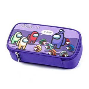 Among Us Square Pencil Pouch Pencil Case, Purple, 1 Count