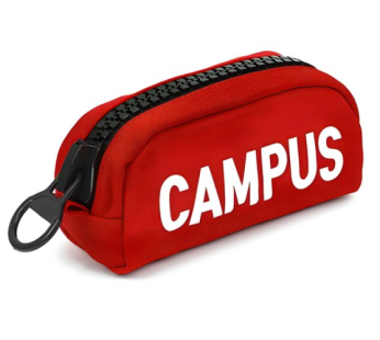 Popo Fancy Campus Wang Zipper Pen Pouch, Red, 1pc