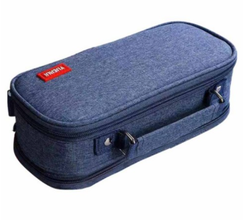 Pokizen Large Capacity Multilayer Partition Pencil Case 5 Layers, Dark Blue, 1 Piece