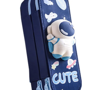 City Company Kkukkuki Pencil Case, Cute Astronaut, 1pc