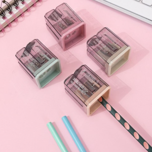 “May Mini 2-Stage Pencil Sharpener 4 x 4 x 4.8 cm, Random Delivery, 5 pcs “