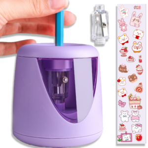 Lucky Going Compact Auto Sharpening Automatic Electric Pencil Sharpener, Lilac Purple, 1pc