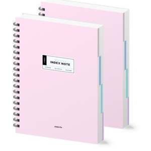 Paperit PP Index Notebook, Pink, 2 pcs