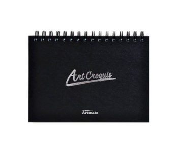 Artmate Croquis Book Hardcover Twin Ring Black, B5, 1pc