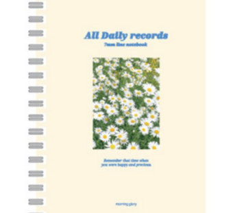 Morning Glory 4000 Hardcover Spring Note Daily Scenery 20 Sections Left Side, Random Delivery, 1 Piece