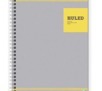 Double A Left Side Notebook B5 Point Line, Ruled, 2 pcs