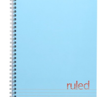 Double A-cut seat iron note rule, sky blue, 1 piece