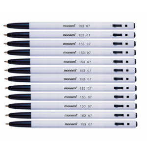 Monami 153 Ballpoint Pen 0.7mm, Black, 24 pcs