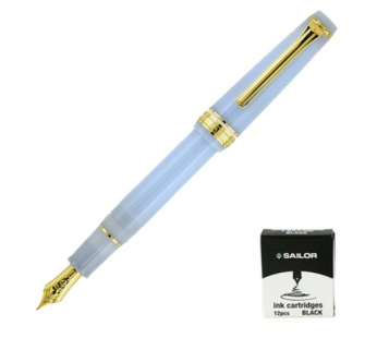 Sailor fountain pen Shikiori fairy tale 14K grace repayment crane + ink cartridge 12p value set