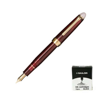 Sailor fountain pen Shikiori Moonlight Sleep Yodaki + ink cartridge black 12p