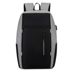 Casual Business Backpack with USB Charging Function Men’s Laptop Backpack 15.6 Inch Large Capacity Backpack Reflective Strip Design