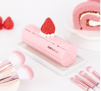 Corinco Pink Roll Makeup Brush Set 6 Pieces / Travel Brush Set Recommendation, 1 Piece
